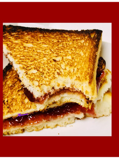 A picture of Bread jam sandwiches.