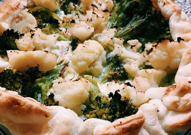 Torta salata di broccoli e cavolfiore