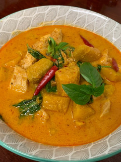 A picture of Chicken and Pumpkin Curry.