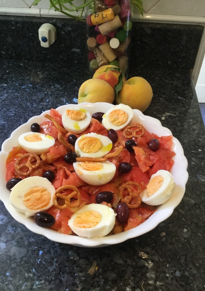 Una foto de Ensalada de garbanzos