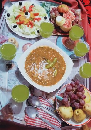 صورة لوصفة جاري وسلاطة وديسار عالخفيف