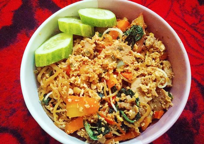 Cara Membuat Resep Bakmie Goreng Jawa (menu diet)