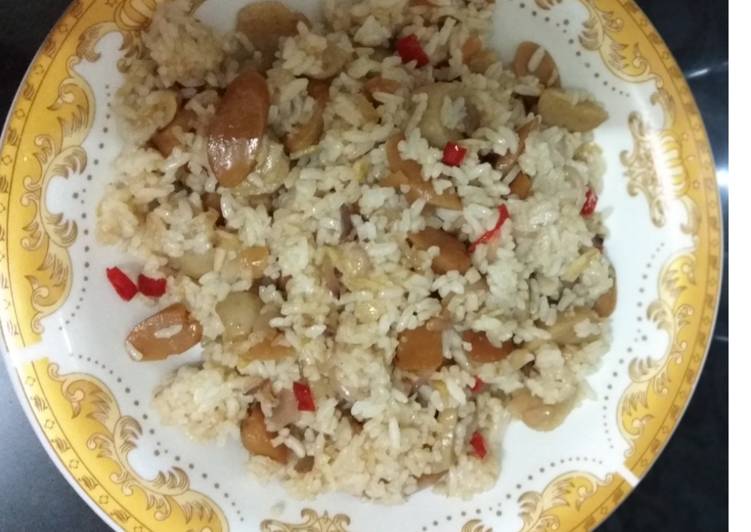 Langkah Mudah untuk Menyiapkan Nasi goreng bakso sosis Anti Gagal