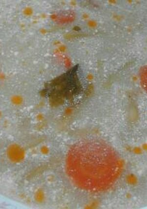 Tejfölös zöldbableves vajgaluskával recept fotója