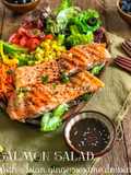 🥗🍣 SALMON SALAD with ASIAN GINGER SESAME DRESSING