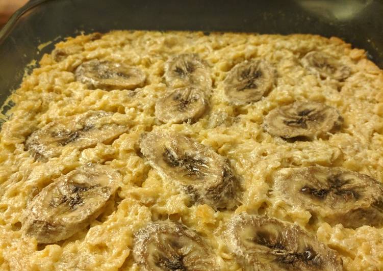 Steps to Prepare Super Quick Homemade Baked Banana Oatmeal