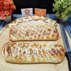 A picture of Chicken, Cheese Bread Pockets.