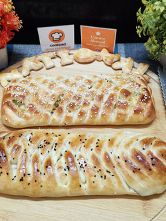A picture of Chicken, Cheese Bread Pockets.