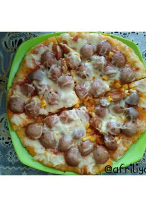 Foto resep Pizza meat lovers homemade