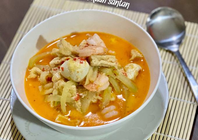 Langkah Mudah untuk Menyiapkan Labu Siam Kuah Santan (+lauk suka2) yang Enak