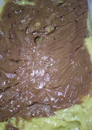 Una foto de Dulce de batata con chocolate. bien casero