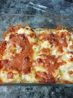 Una foto de Coliflor con queso y bechamel al horno
