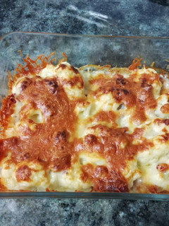 Una foto de Coliflor con queso y bechamel al horno