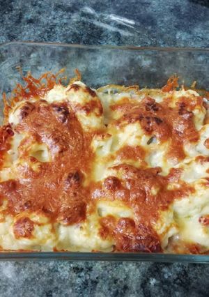 Una foto de Coliflor con queso y bechamel al horno