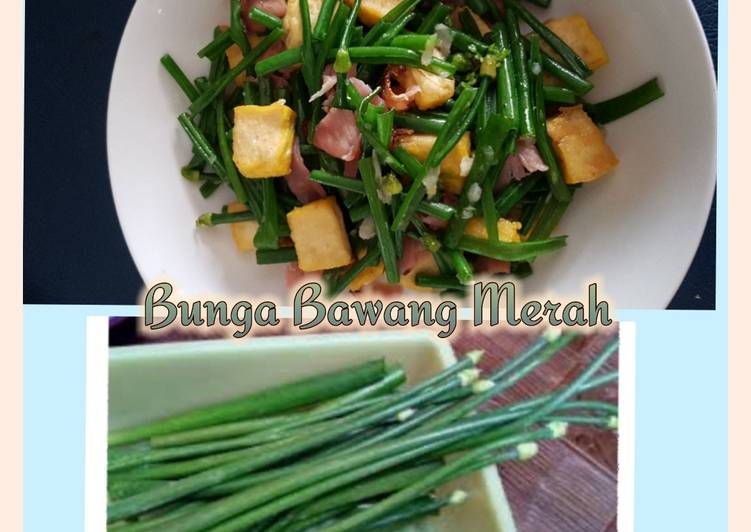 Langkah memasak Tumis Bunga Bawang Merah mantap