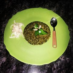 A picture of Pudina/Mint Rice.