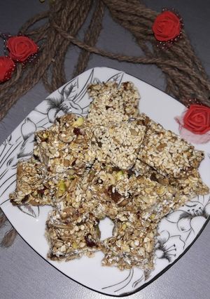 عکسی از دستور پروتئین بار عسلی (گرانولا)
