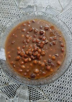 A picture of Black chickpeas gravy.