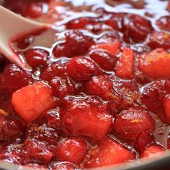 A picture of Pineapple Orange Cranberry Sauce.