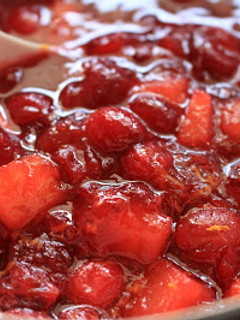 A picture of Pineapple Orange Cranberry Sauce.