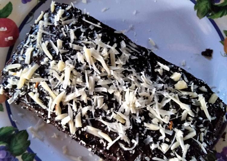 Brownis kukus fla glaze coklat