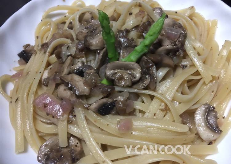 黑松露蘑菇意大利麵
