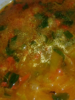 Foto resep Sayur sawi kuah merah