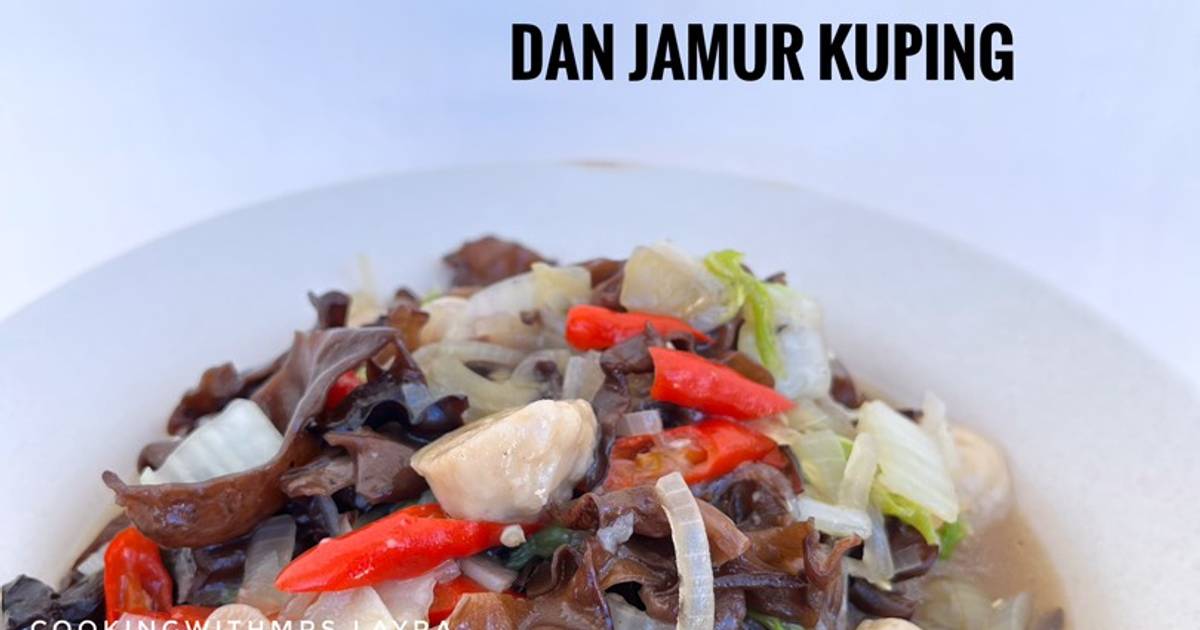 Resep Tumis Sawi Putih Bakso Dan Jamur Kuping Oleh Cookingwithmrs