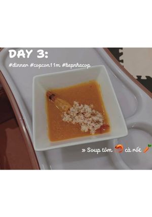 Hình của món Súp tôm cà rốt 🥕.