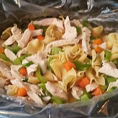 A picture of Crock Pot Chicken Noodle Soup.