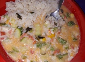 Una foto de Calabacitas con crema y queso
