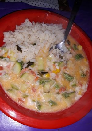 Una foto de Calabacitas con crema y queso