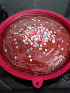 Una foto de Tarta fácil de almendra y chocolate