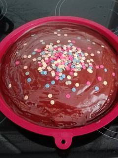 Una foto de Tarta fácil de almendra y chocolate