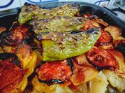 Una foto de pimiento italiano relleno