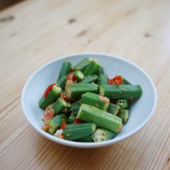 A picture of Traditional fry okra.