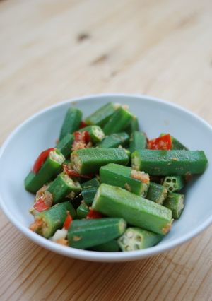 A picture of Traditional fry okra.
