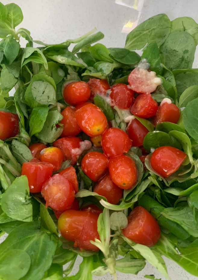 Una foto de Cherrys caramelizados al roquefort rápidos