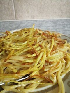 صورة لوصفة سباغيتي بالدجاج