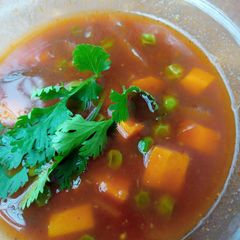 A picture of Vegetable soup.