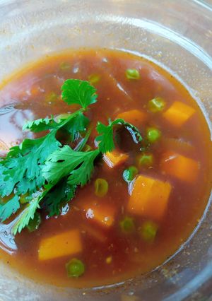 A picture of Vegetable soup.