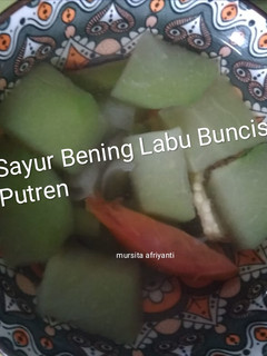 Foto resep Sayur Bening Labu Buncis Putren