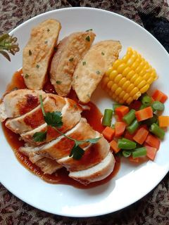 Foto resep Grilled Chicken Steak Bbq Sauce w/ Potato Wedges