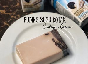 Gambar Puding Susu Kotak Cookies n Cream