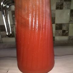 A picture of Mango and watermelon juice.