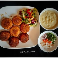 A picture of Mung Bean Sprouts & Curd Kebab/ Ankurit Moong aur Dahi ke kebab.