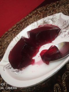 صورة لوصفة جيلي الكركديه المنزلي 💗💗