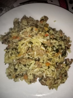 Una foto de Arroz con espinaca