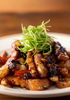 豆豉豬五花 - {家常料理} 的食譜成品照片
