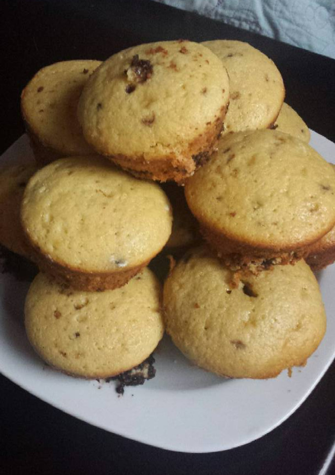 Una foto de Muffins de vainilla con chispas de chocolate